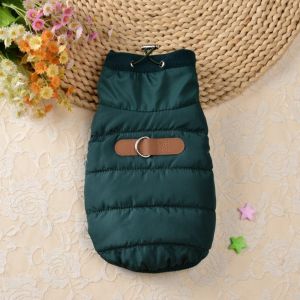 OUREAL Mùa đông Quần áo ấm cho chó Chống gió Đệm bông Áo khoác cho chó Thời trang Với D-ing Áo khoác đi bộ đường dài cho chó dành cho chó nhỏ và vừa
