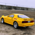 Miniatures 1:32 Mazda RX7 RX-7 FC INITIAL D Alloy Metal Diecast Car Model Toy Sound & Light Vehicle Toys For Boy Children Gifts. 