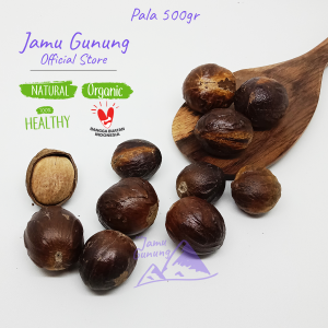Biji Pala Bulat 500gr Kering Asli Organik - Lebih Berasa!!