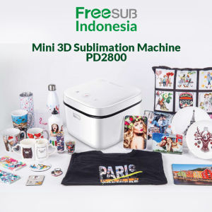 FREESUB - Mini 3D Sublimation Machine PD2800 (Mesin Press Sablon Vakum Multifungsi untuk Kaos Sablon untuk Kaos Bag Puzzle Plat Aluminium Bantal ( DTG DTF Polyflex Sublime Transfer Paper Platisol Rubber ) Mug Tumbler Plat/Plakat Phone Case)