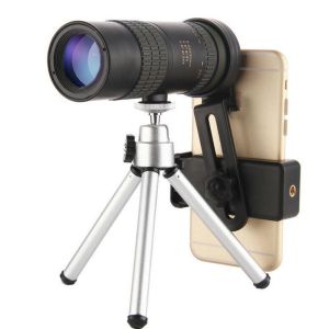 300x40 HD Teleskop Ponsel Foto Portabel Tripod Bermata Zoom Teleskop Ditarik Mini Lingkup untuk Menonton Bulan Bintang