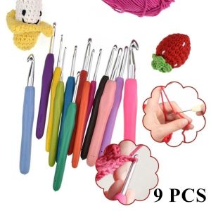 【Bintang kecil】HAKPEN HANDLE KARET 9pcs 2.0mm-6.0mm/ JARUM RAJUT GAGANG KARET