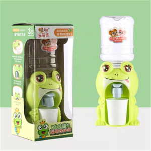 AMORELOVE New Children Simulated Mini Water Dispenser Kids Mini Drinking Fountains Cartoon Animal Play House Kitchen Toy for Drinking Habits Training Water Dispenser for kids