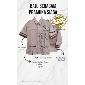 Baju Pramuka Siaga Lengan Panjang/Pendek Kain Oxford
