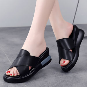 Sandal Wanita Terbaru Working Wedges 01 / Sendal Selop Wedges Kekinian Murah