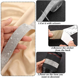 90cm Self-adhesive Crystal Rhinestone Sticker Diamond Ribbon Craft DIY Handmade Car Phone Decoration