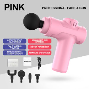 Electric Mini Muscle Massager Massage Gun Professional  Relax Muscle Vertebral Massager （Four massage heads）