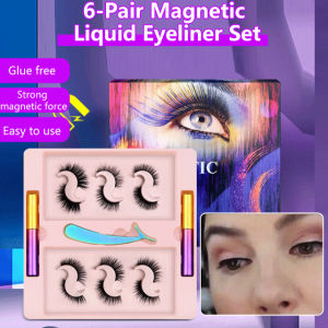 ECOOL 【6 pairs】Quantum Magnet False Eyelashes Thick curly magnetic eyelashes