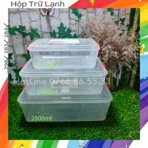 Hộp Nhựa Chữ Nhật Thấp Trong Suốt 700/1400/2800ml HiTACO Lò Vi Sóng Hộp Nhựa Đựng Thực Phẩm PP An Toàn