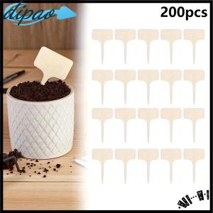 【dipao】 Wooden Plant Label Plant Label T-Shaped Garden Marker Plant Vegetable Seedling Name Plate Outdoor Waterproof Handwritten Label