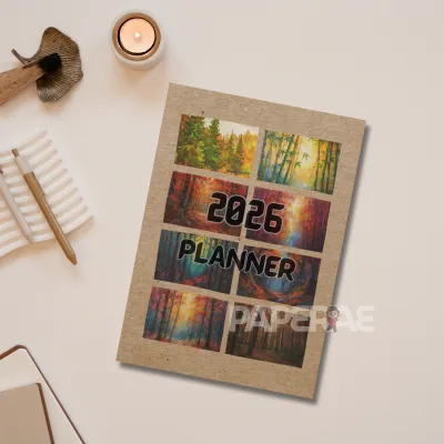 2026 Mini Planner Calendar Journal Kraft | A6 Size | Paperae