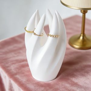 FOUNDTWO In 3D Giá đỡ đựng nhẫn Hình ngón tay Sáng tạo Giá đỡ trưng bày trang sức Tiết kiệm không gian Đồ trang trí Giá đỡ dây chuyền Trang trí nhà cửa
