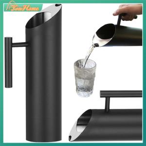 【Fast Delivery】 Stainless Steel Water Pitcher Coffee Pots Ergonomic Handle Water Jug 1.5/2L Water Serving Pot for Juice Beer Milk 【Arrive 1-3 Days】