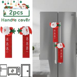 24CM Christmas Decor  Santa Claus Refrigerator Door Handle Cover Christmas Decorations for Home