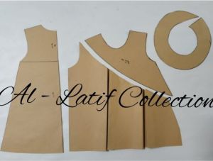 pola instan / pola jiplak dress serong anak