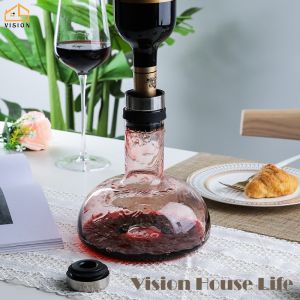 Vision Luxurious Wine Breather Carafe Crystal Glass Wine Decanter Waterfall Decanter Household Wine Wake Up Pot Wine Pourer Container