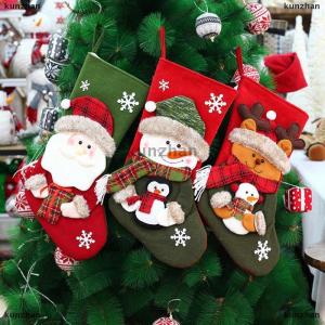 [COD] kunzhan Snowman Santa Claus Reindeer 3D Christmas Stocking Christmas Home Decor Birthday Gift For Friend Family