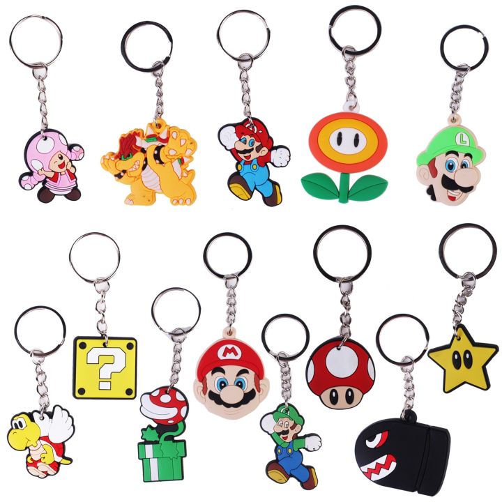 💖🍄 [INDIVIDUAL PACKAGING] Super Mario Keychain l Lugi Princess Peach ...