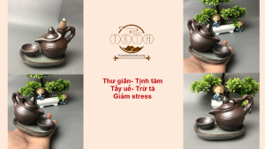 [HCM]Thác khói trầm hương BỘ ẤM TRÀ Tặng 10 nụ trầm- thác khói toả ngược