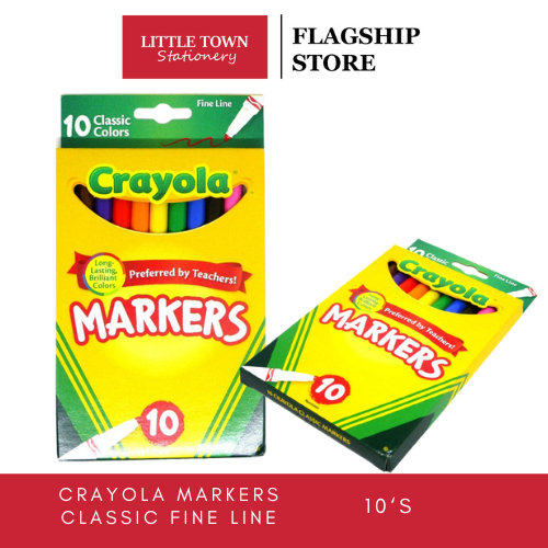 Classic Fine Line Markers, 10 Vibrant Colors, Long-Lasting, High