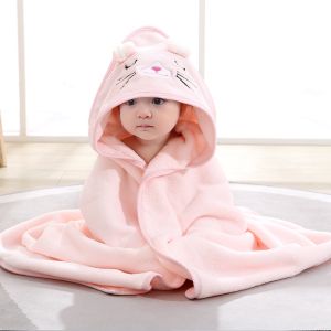 Baby Blanket Newborn Swaddle Hoodie Towel Super Soft Baby Muslin Wrap Infant Cotton Sleeping Bath Towel