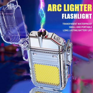 JKMALL Portable Arc Lighter Flashlight and Waterproof Rechargeable Lighter With Lighting Function HOT
