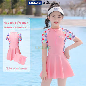 Đồ bơi bé gái liền thân YOUYOU váy công chúa dễ thương chống nắng thấm hút nhanh vải co giãn VB32625