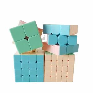 Moyu Macaron Stickerless 2x2x2 3x3x3 4x4x4 Pyramid Magic Cube Birthday Party Christmas Stocking Stuffers Puzzle Gift for Kids Teens Adults