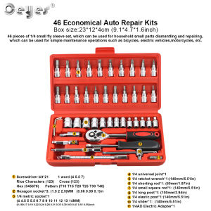 Ceyes 53pcs Socket Wrench Set Car And Motorcycle Tool Box Ratchet Wrench Repair Kit For All Kinds Of Bicycles Motorcycles Socket Wrench Set