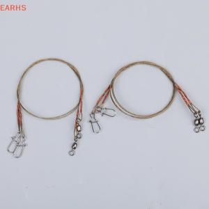 EOY ลวดเหล็กชิ้น เซ็ต2เส้นลวดไทเทเนียมป้องกันการกัดพร้อมลวดด้านหน้าสำหรับตกปลา