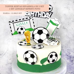 [5 SET / 30 GAMBAR TOPPER KERTAS SEPAKBOLA] 1 SET ISI 6. HARGA PER 5 SET. TOTAL DAPAT 30 GAMBAR HARGA 500 RUPIAH PER GAMBAR HIASAN CUPCAKE KUE TART KUE ULANG TAHUN ULTAH ANAK COWOK LAKI LAKI LELAKI DIY BAKING CAKE DECORATION BIRTHDAY BOY FOOTBALL GOAL