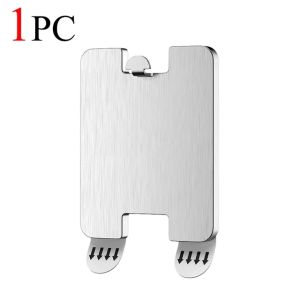 1/2/4Pcs Stainless Steel Hook Photo Frame Hooks No Drilling Traceless Holder Strong Adhesive Waterproof Removable Bathroom Rack