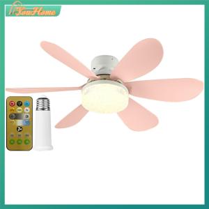 【Fast Delivery】Ceiling Fan LED Lamp E27 Base Remote Control Socket Fan Lamp 52cm Modern LED Ceiling Fan for Bedroom Living Room Kitchen【Arrive 1-3 Days】