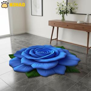 【N2HAO】 New Flower Carpet Special-shaped Soft Peony Floor Mat Durable 40x40cm Non-slip Absorbent Bathroom Floor Mat