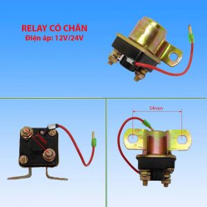 Rơ le phụ đề 12V/24V 150A tiếp điểm ĐỒNG cho động cơ máy phát điện ô tô xe máy...