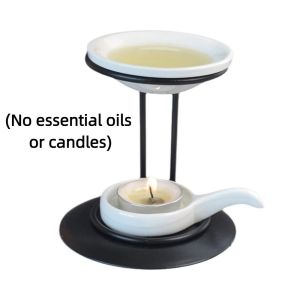 FOUNDTWO Hiện đại Máy đốt tinh dầu Tối giản Bát sứ Lư hương Máy khuếch tán hương thơm Cơ sở sắt Giá đỡ nến thơm Trang trí nhà cửa