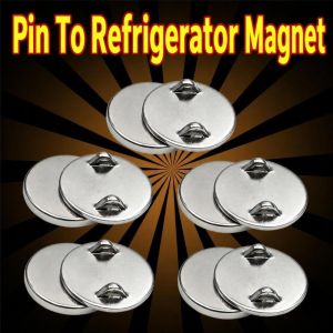 FZIPUA 4Pairs ic Brooch To Fridge  Converter DIY Accessories Brooch to Fridge  Badge ic Conversion Kit Portable Lapel Pin  Badge