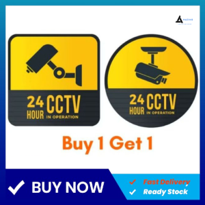 CCTV Warning Sign 3m Sticker 6x6 / 6x7 Security Camera Signage Waterproof (Buy 1 Get 1) High Quality