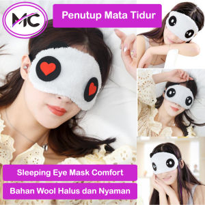 Penutup Mata Untuk Tidur Korea Karakter Panda Anak Dewasa Bahan Microfiber Lembut Import