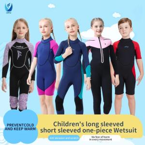 Childrens 2mm 3mm Neoprene Wetsuit One-piece Long Sleeve Diving Suit Cold Proof Sunscreen Surfing Swimming Snorkeling Swimsuit2026