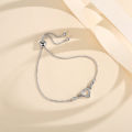 Y754 [COD✔]Gelang Rantai Titanium Lapis Emas Stainless Wanita Heart Jewelry Gift for Wanita. 