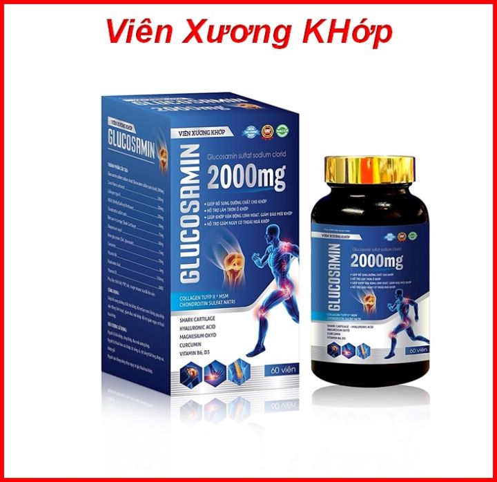 Viên Uống Giảm Đau Xương KHớp Glucosamin Sulfat Sodium Clorid 2000mg ...