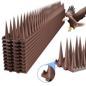 NOBLELUX 10PCS Bendable Bird Repellent Spikes Anti Climb 3.5cm Spikes Fence Wall Spike Deterrent Tool Pigeon Spike Deterrents Outdoor Garden