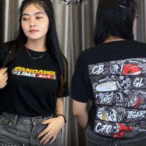 Kaos Herex Pandawa Lima Honda Gank Free Stiker - Tshirt Racing Herex CB GL TIGER MP C70 Katun Combed Distro Adem