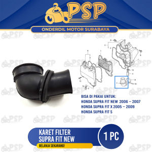 Karet Filter Supra Fit New - Rubber Seat Saringan Udara Hawa CVT Join Joint Karburator Revo 100