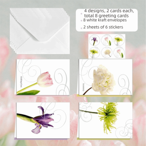 HI MIA Smooth Writing Paper Blank Greeting Cards Matching Envelopes Greeting Cards Blank Note Cards SincereThanks Eco Friendly Floral Blank Cards Birthdays