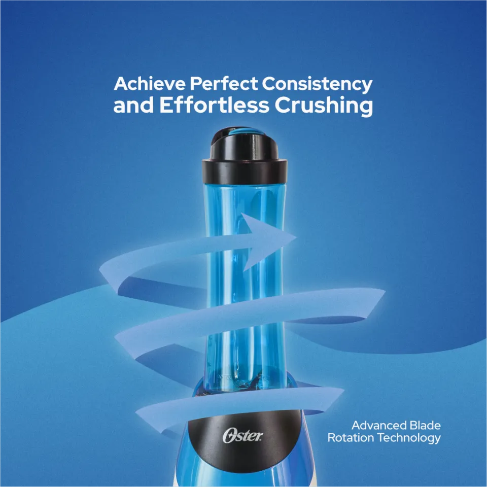 Oster MyBlend Personal Blender with Blue 20oz Travel Sports Bottle