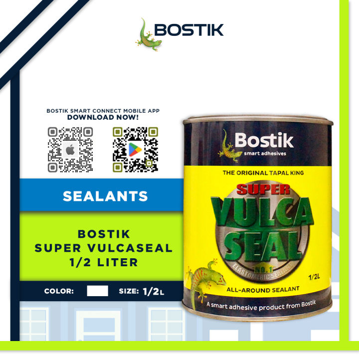 BOSTIK Vulcaseal Elastomeric Waterproofing Sealant 1/2L Can, Multi