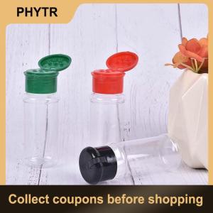 【PHYTR】 5Pc Plastic Spice Salt Pepper Shakers Seasoning Jar BBQ Condiment Vinegar Bottle