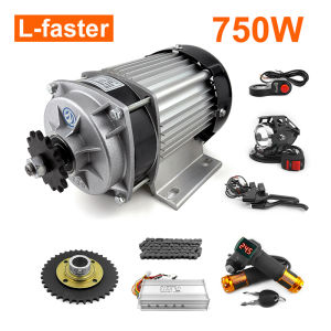 ชุดแปลงไฟฟ้ารถลากสามล้อ48V 750Wพร้อมมอเตอร์เกียร์แบบไม่มีแปรงถ่านและสวิตช์กดคันเร่งไฟฟ้า